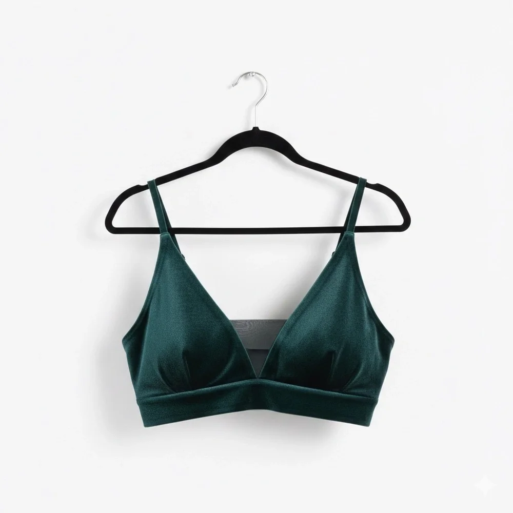 Capezio Viridian Emeral Green Velvet Mesh V-Neck Dance Top adult XL